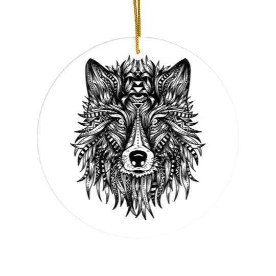 Alpha Wolf Ceramic Ornaments