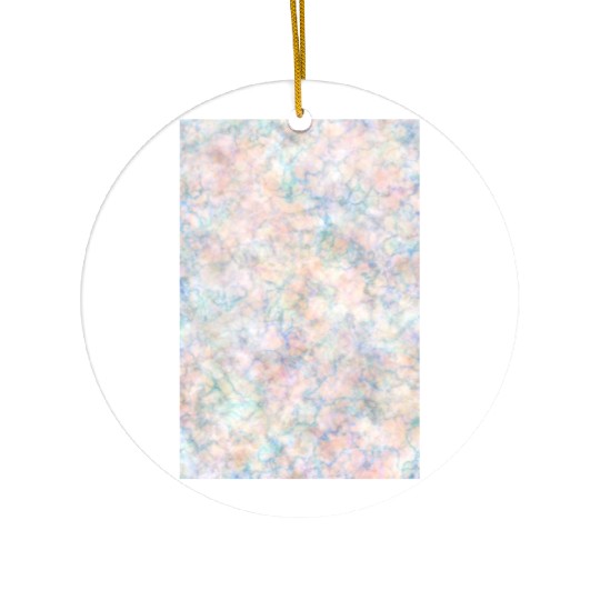 Multicolor Pastel Rainbow Marble Pattern Ceramic Ornaments