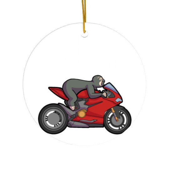 Sloth Racing Team Biker Motorcycle Gift Ceramic Ornaments