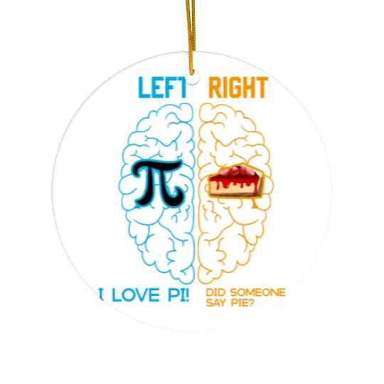 I love Pi / Math icon / Pi / Pie / Math nerd Ceramic Ornaments