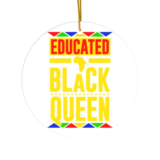 Educated Black Queen Ceramic Ornaments