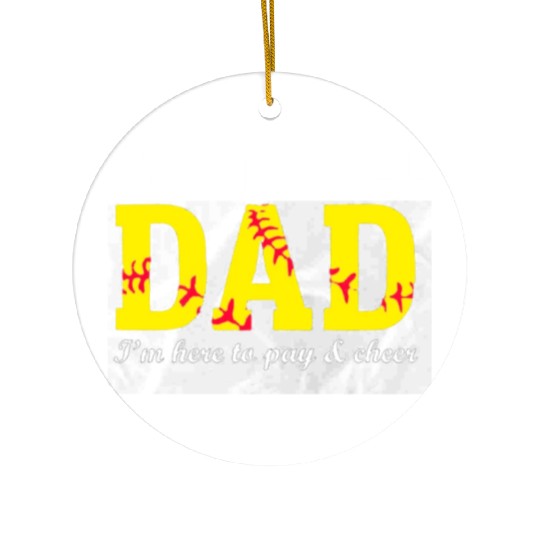 softball dad Ceramic Ornaments
