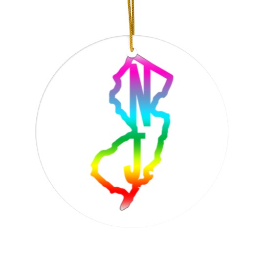 New Jersey Gay Pride LGBTQ Ceramic Ornaments
