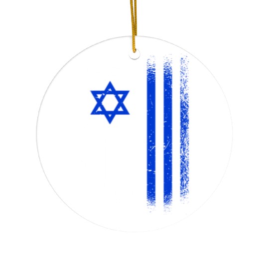Israel Flags Design / Jerusalem Haifa Tel-Aviv Ceramic Ornaments
