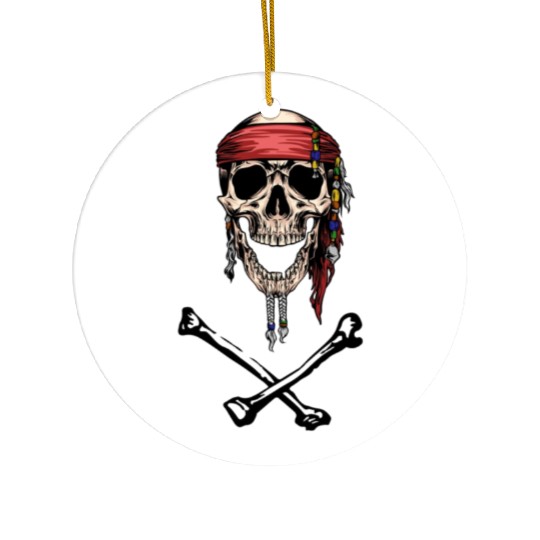 Pirate Skull and Crossbones Ceramic Ornaments
