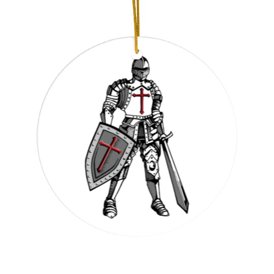 Knights Templar Crusader Cross Armor Ceramic Ornaments