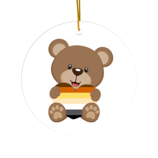 Teddy Bear LGBT Gay Pride Cartoon CSD Fetish Ceramic Ornaments