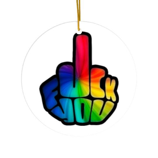 Funny Cute Middle Finger Vintage Ceramic Ornaments - F*ck You