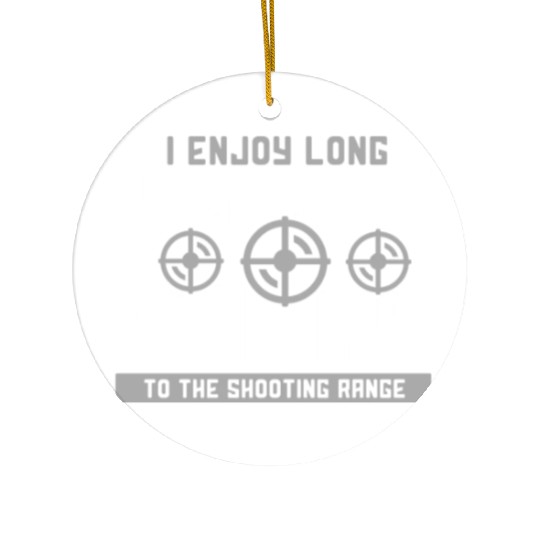 GUN / SHOOTING: Walks To The Shooting Range Ceramic Ornaments