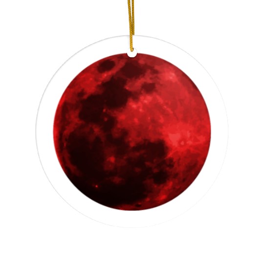 Blood Moon - Space - Graphic Realistic Ceramic Ornaments