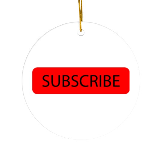 Youtube subscribe design Ceramic Ornaments