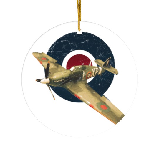 Hawker Hurricane RAF WW2 Fighter Plane Ceramic Ornaments