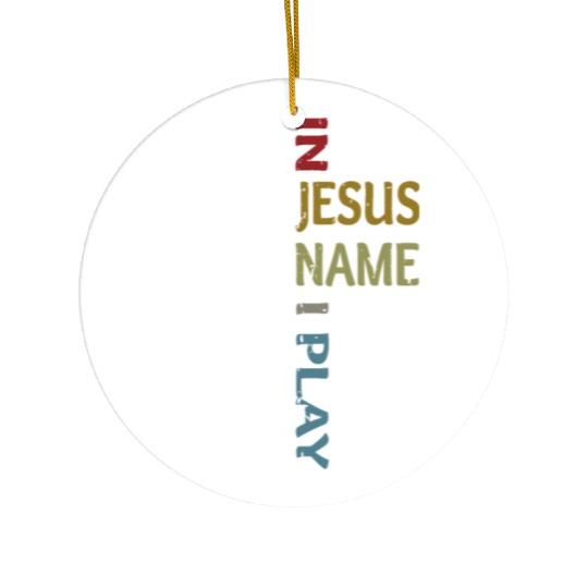 In Jesus Name I Play Piano Player Ceramic Ornaments