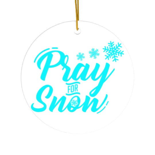 Pray for Snow Snow White Christmas Praying Ceramic Ornaments