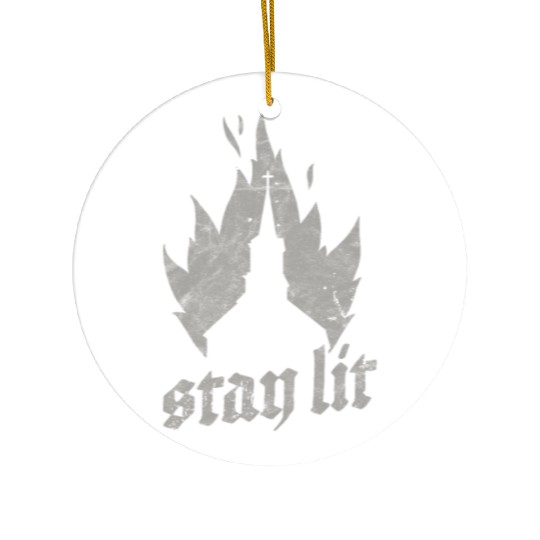 Occult Burning Church - Unholy Satanic Devil Ceramic Ornaments