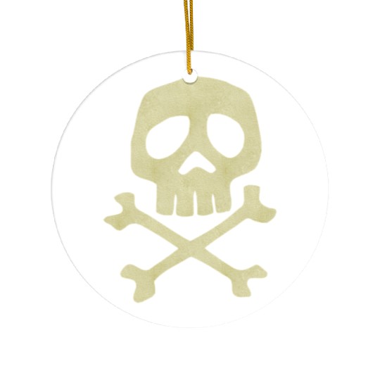 Misfits Style Captain Harlock Skull Crossbones Ceramic Ornaments