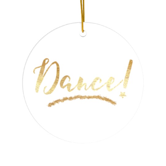 Dance! Dance Star Gold Foil Ceramic Ornaments