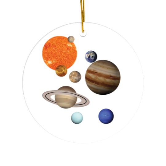 realistic Solar System planet Outer Space Explorer Ceramic Ornaments