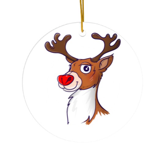 Rudolph The Red Nosed Reindeer Ceramic Ornaments