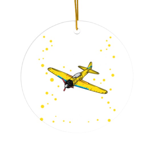 RC Plane Scattered Parts Weekend Pilot Crash Ceramic Ornaments