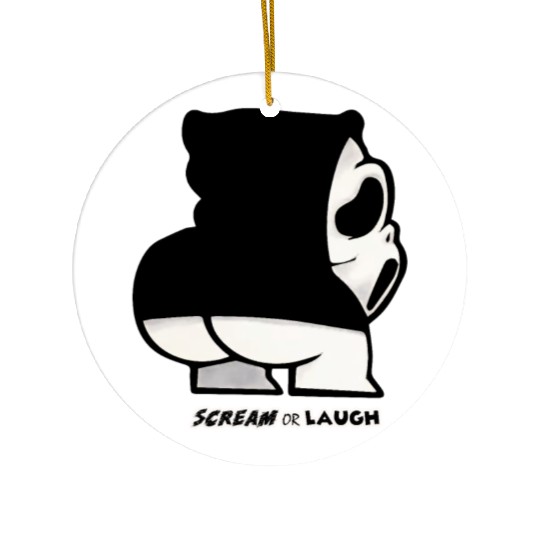 Ghost creature scream or laugh Ceramic Ornaments