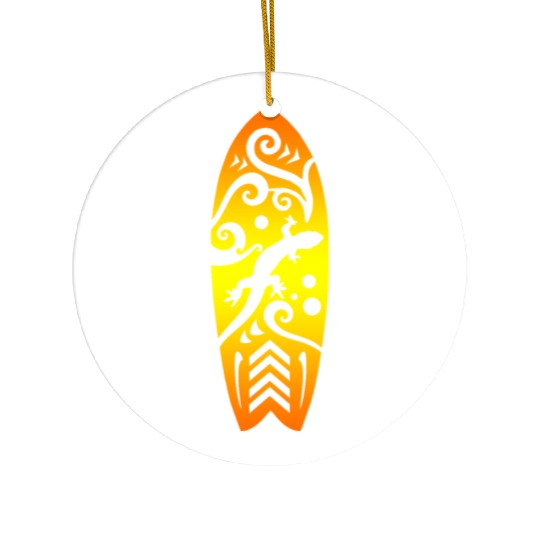Maori Lizard Surfboard T Tattoo Gift Idea Ceramic Ornaments