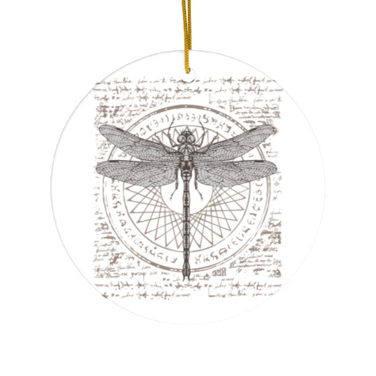 Ancient Science Dragonfly Study Alchemy Symbol Ceramic Ornaments