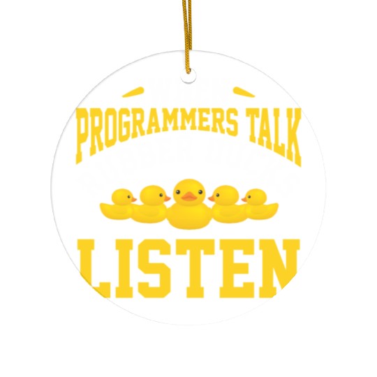 Computer Science Programmer Developer Rubber Duck Ceramic Ornaments