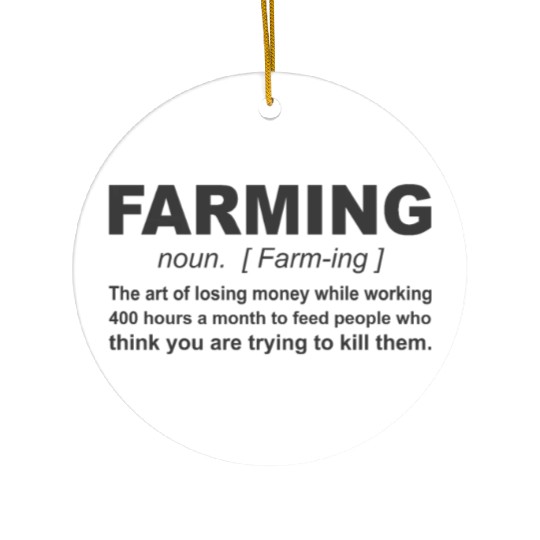 Farmer Definition Ceramic Ornaments