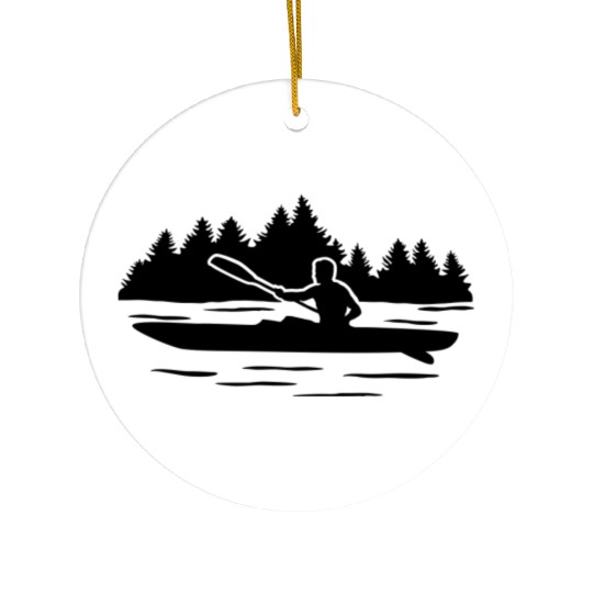 Canoe, Kayak and Nature Ceramic Ornaments