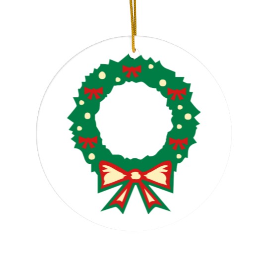 christmas wreath Ceramic Ornaments