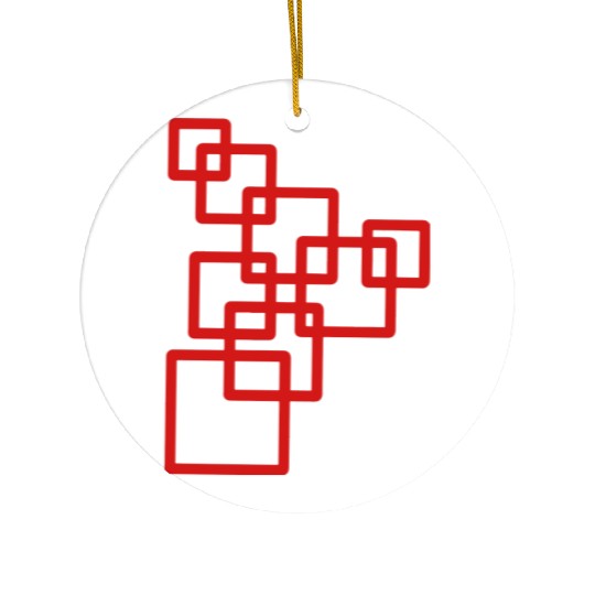 Icon pattern abstraction Ceramic Ornaments