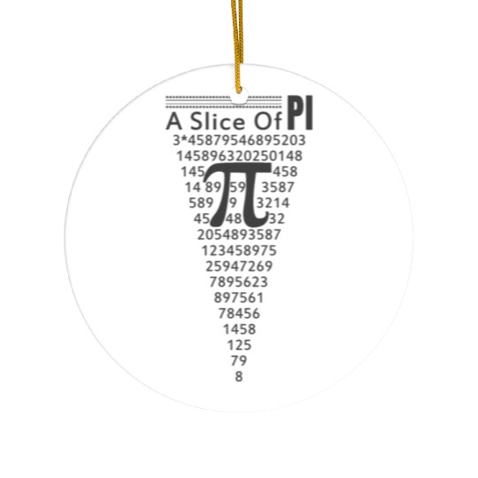 A Slice Of Pi Pizza Math Nerd Ceramic Ornaments