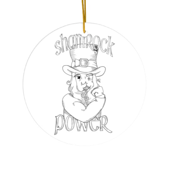 Shamrock power Ceramic Ornaments