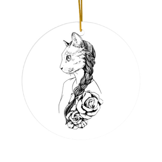 Cat Woman Ceramic Ornaments