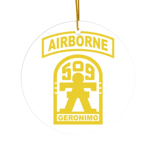 Geronimo 509th Airborne Parachute Infantry US Army Ceramic Ornaments