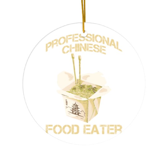 Professional Chinese Food Eater Asian Noodle Lover Ceramic Ornaments
