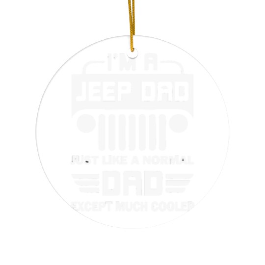 Jeep Dad Offroading Cool Father Gift Ceramic Ornaments