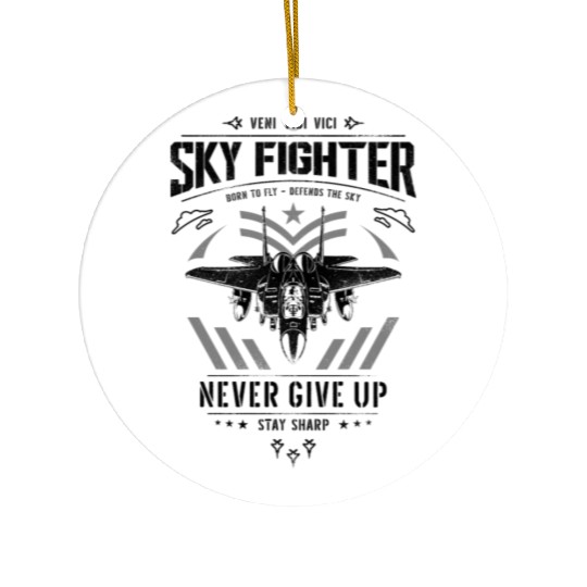 Fighter jet airplane pilot Ceramic Ornaments
