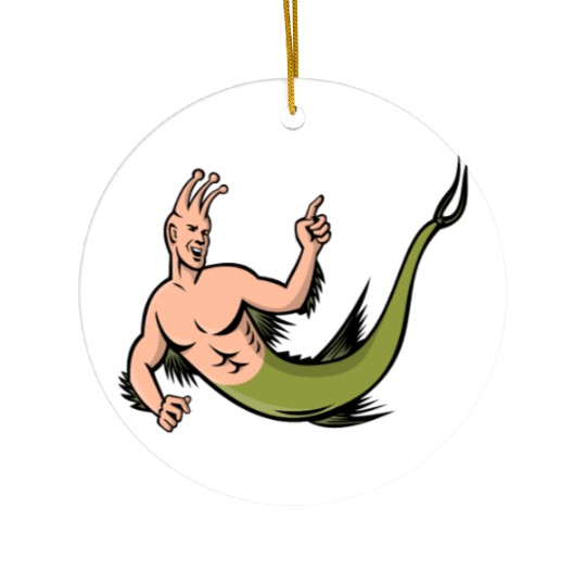 Sea Monkey Pointing Mascot Ceramic Ornaments