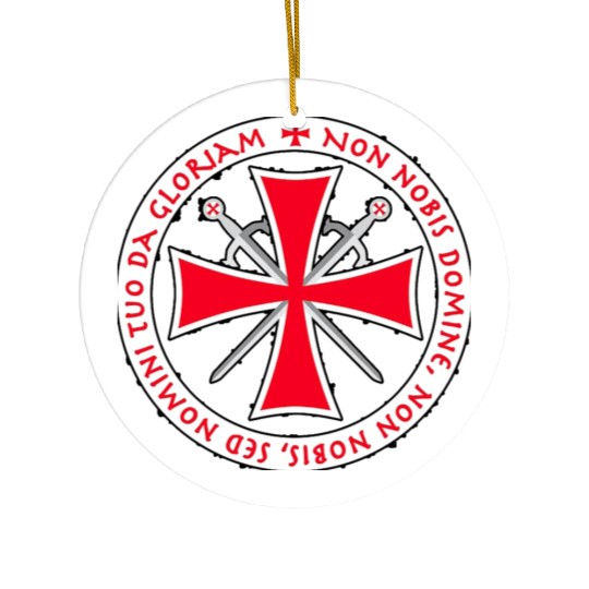 Knights Templar Cross Seal Ceramic Ornaments