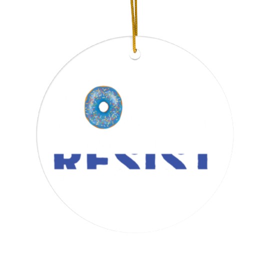 Police Officer Donut Resist Thin Blue Line Cop Ceramic Ornaments