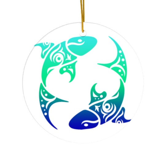 T Tattoo Pisces Horoscope Gift Idea Ceramic Ornaments