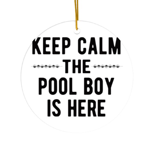 Pool Boy: Keep Calm Ceramic Ornaments