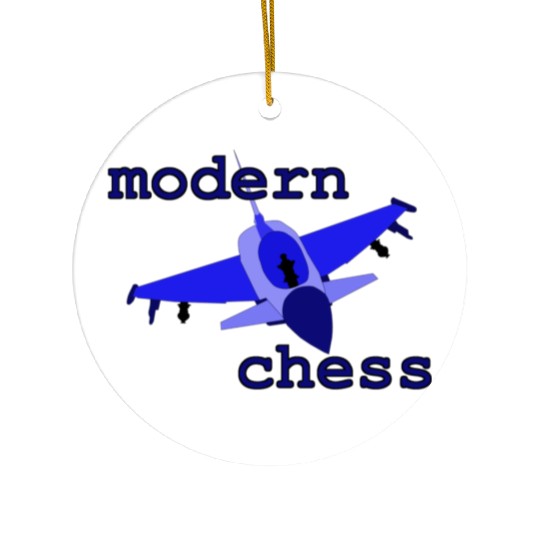 modern chess in royal blue Ceramic Ornaments