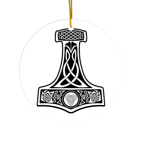 Viking thor hammer Ceramic Ornaments