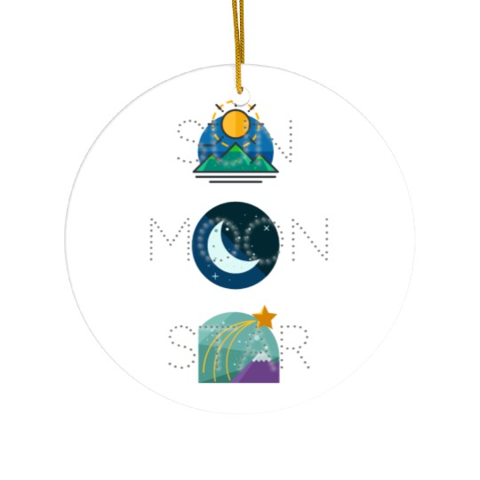 sun moon and star Ceramic Ornaments
