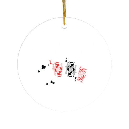 Happy Place Funny Card Playing Canasta graphic Ceramic Ornaments