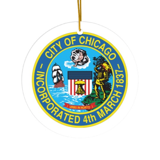 Seal of Chicago, Illinois Ceramic Ornaments