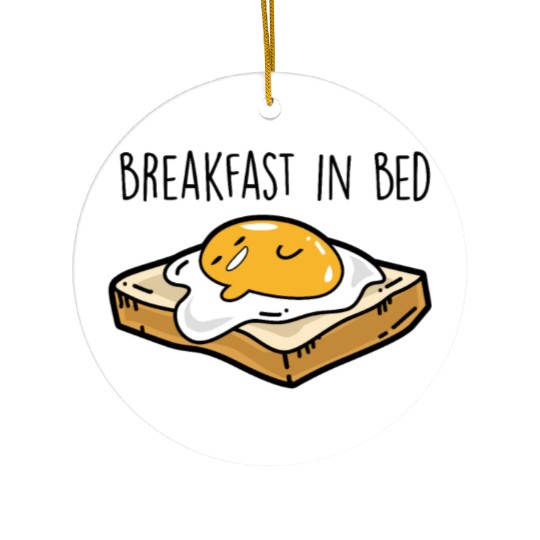 Fried egg toast - Breakfast in bed Ceramic Ornaments